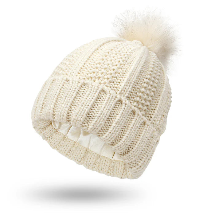 Bonnet Hiver Femme Doublé Satin