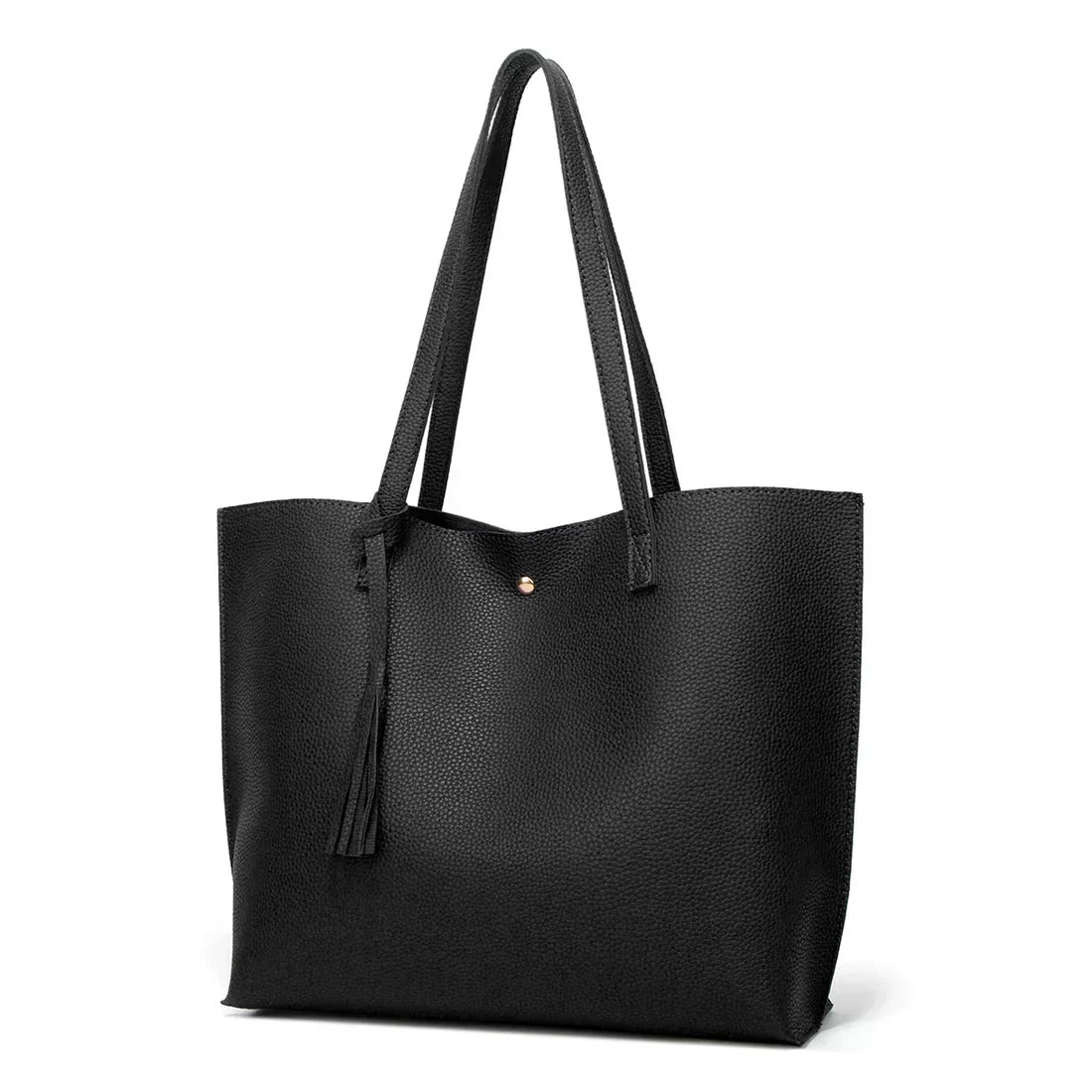 Livia Élégance – Grand Sac Cabas en Cuir Noir
