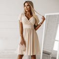 Robe Plissée Mi-Longue