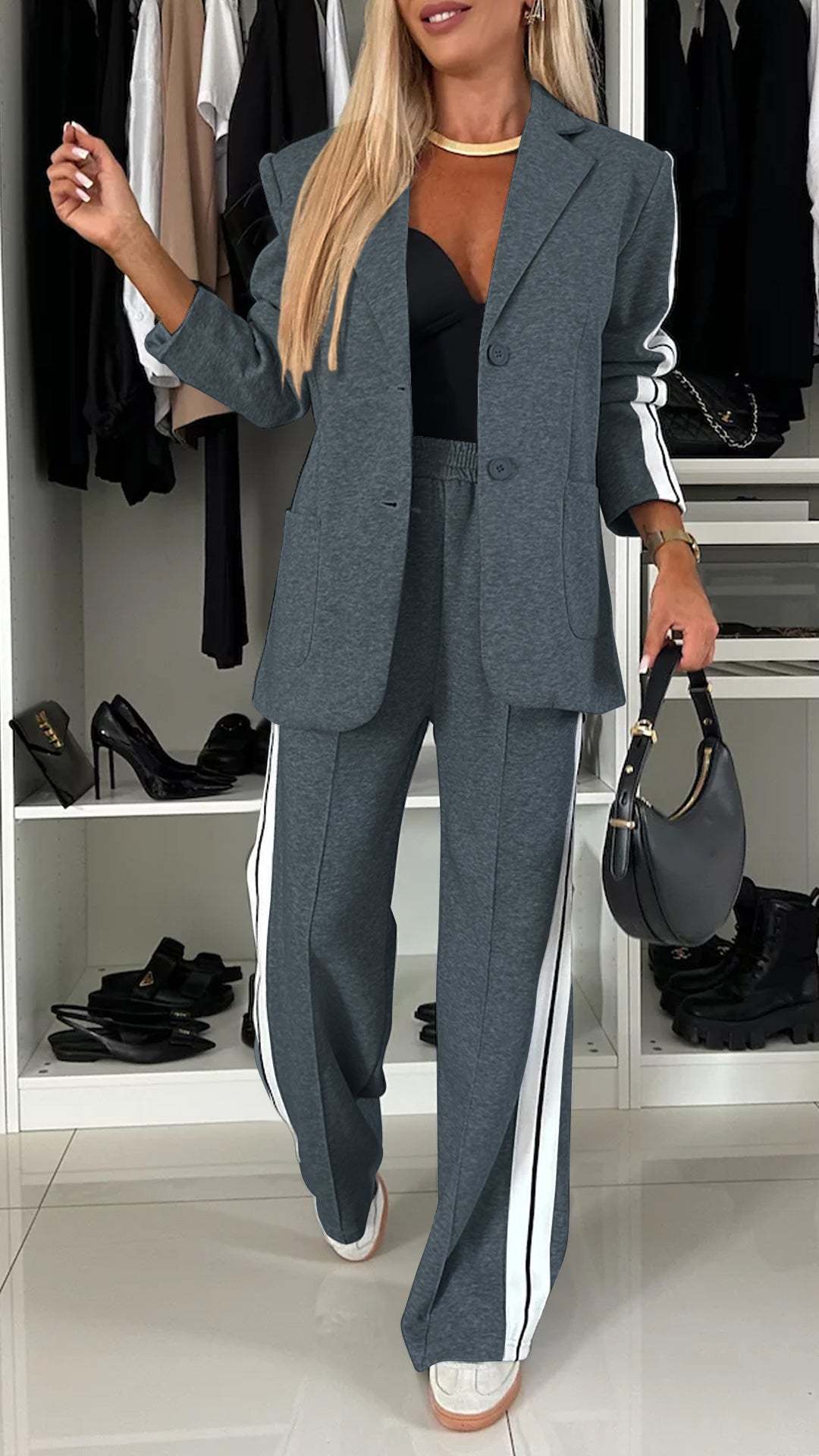 Ensemble Rayé Moderne