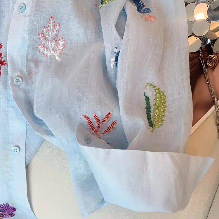 Haut Chemise Légère Manches Valissea Femme