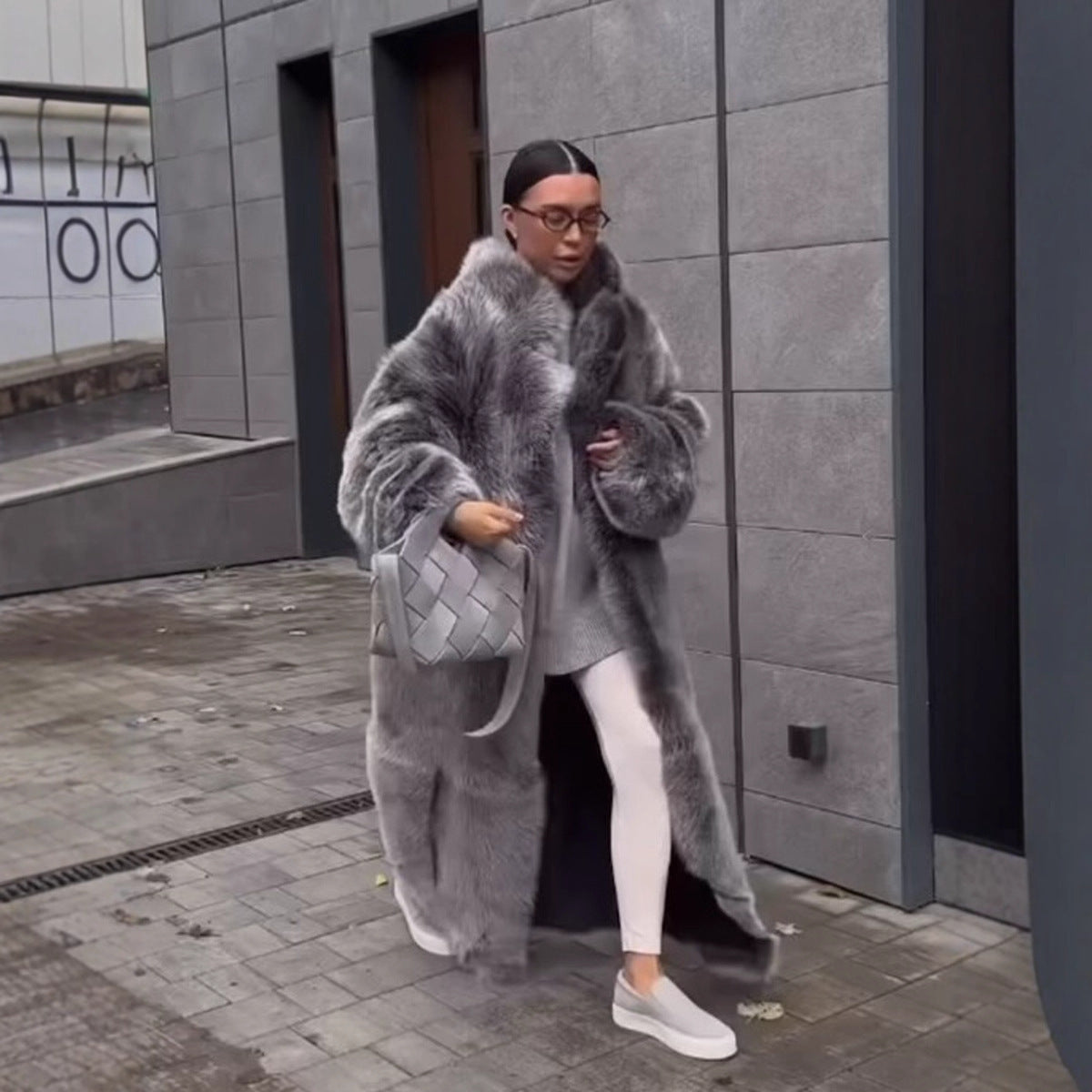 Manteau Long Fausse Hiver Valissea Femme