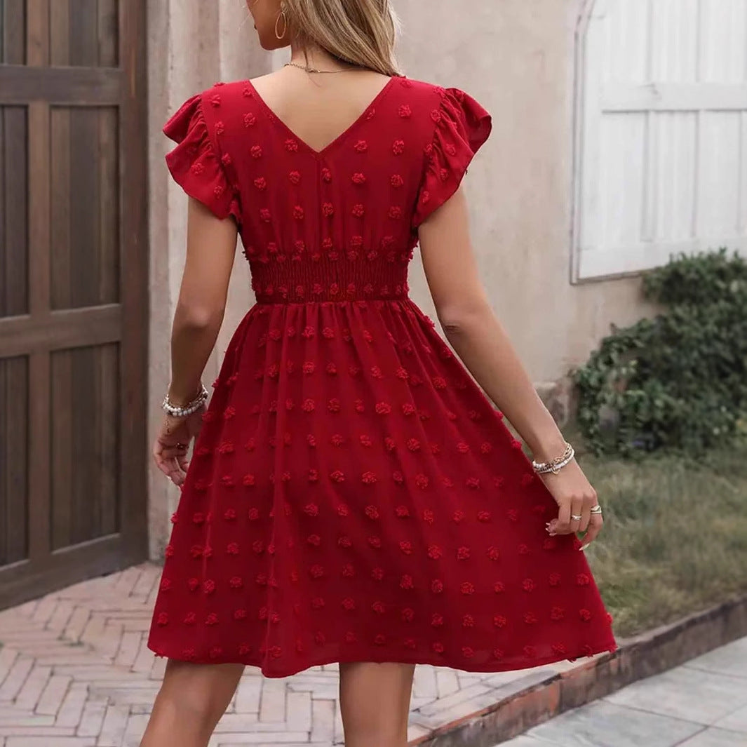 Accessoire Robe Jacquard Manches Valissea Femme