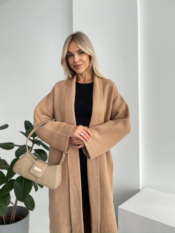 Cardigan long en maille oversize