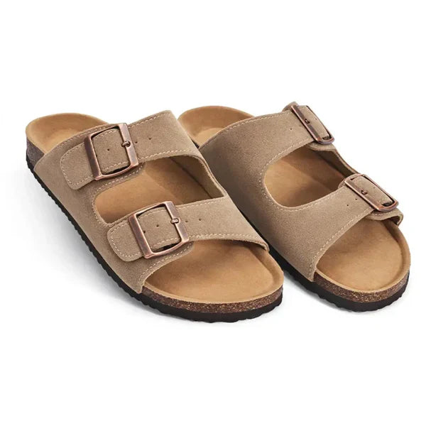 Sandale Birken – Beige Clair en Suédine de Vachette
