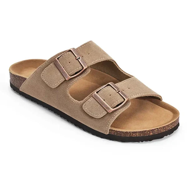 Sandale Birken – Beige Clair en Suédine de Vachette