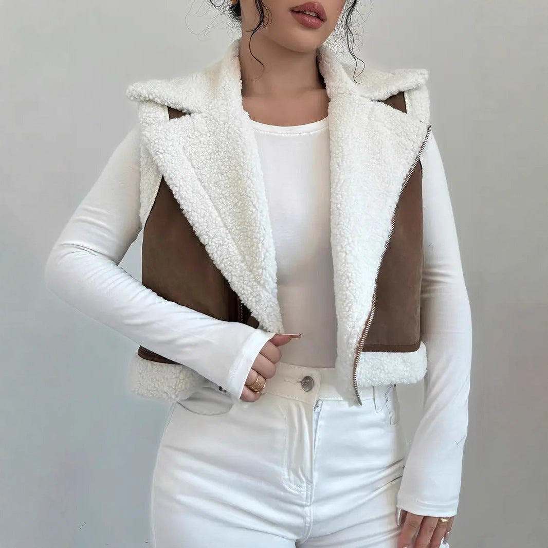 Haut Gilet Laine Manches Valissea Femme