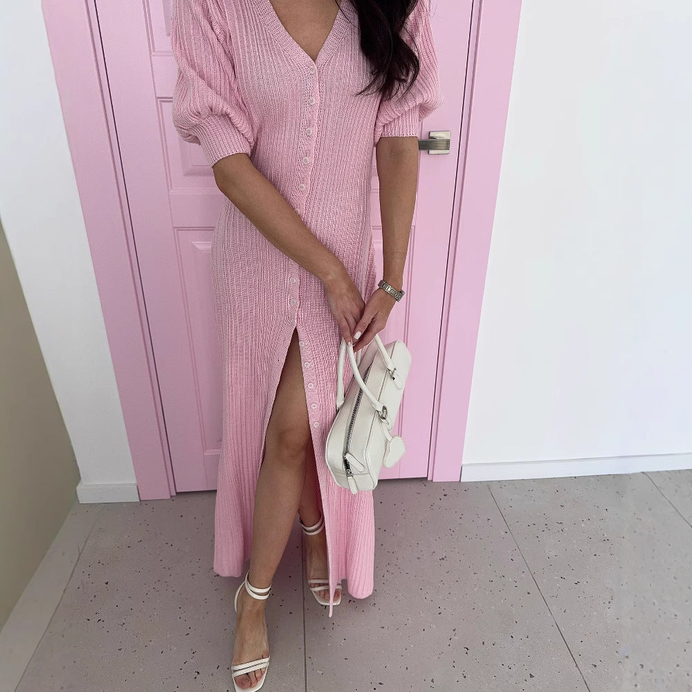 Accessoire Robe Boutonnée Manches Valissea Femme