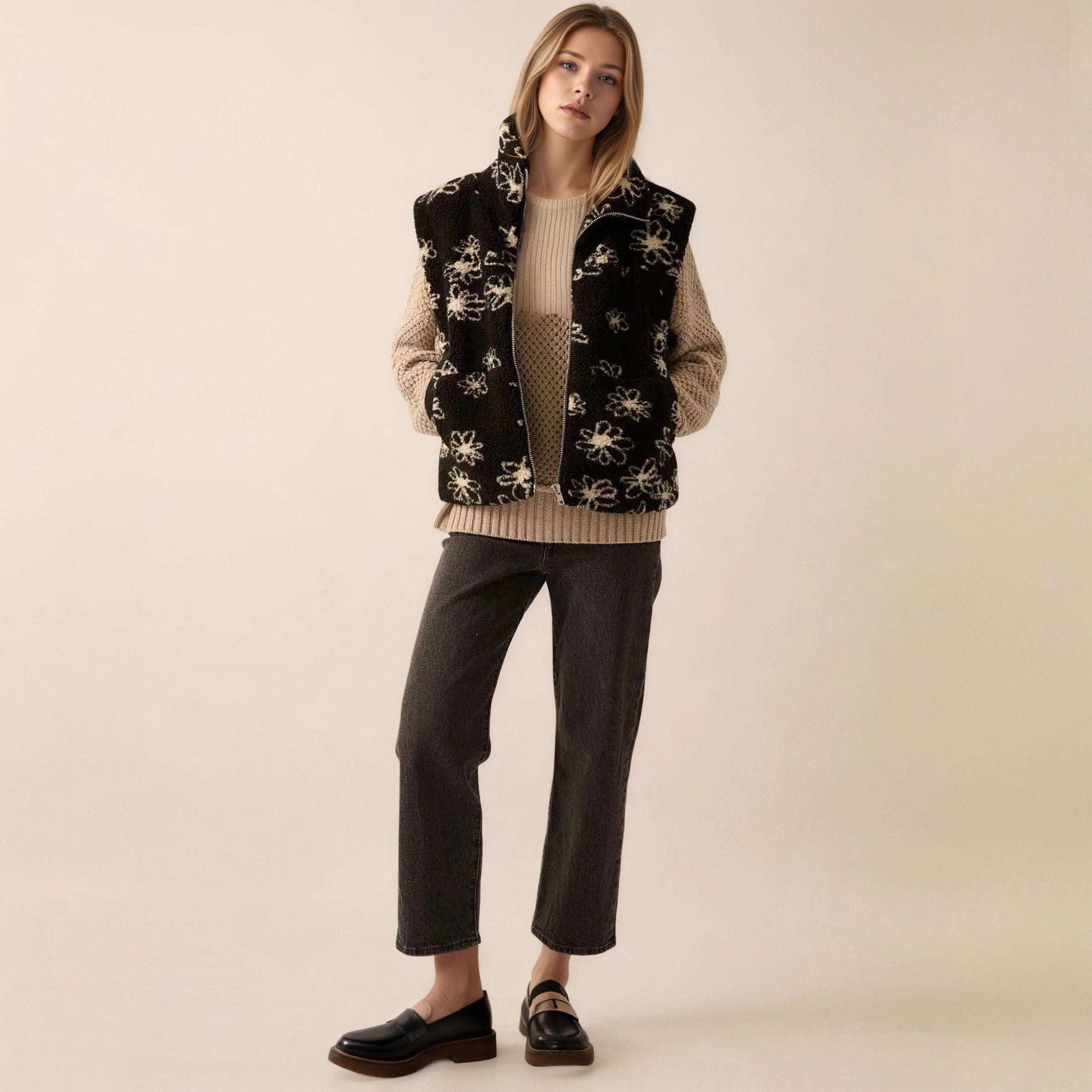 Haut Gilet Manches Valissea Femme Longues