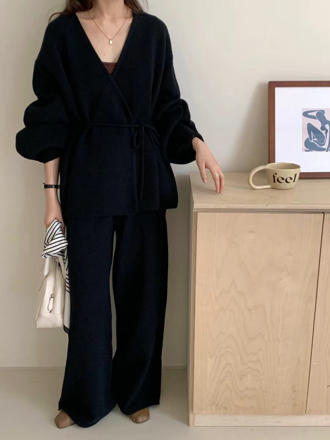 Chaussures Pantalon Ensemble Cardigan Valissea Femme