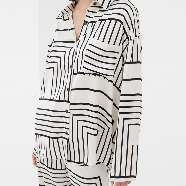 Ensemble Haut Satin Manches Valissea Femme