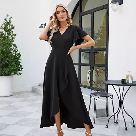 Robe Longue Asymétrique Satin