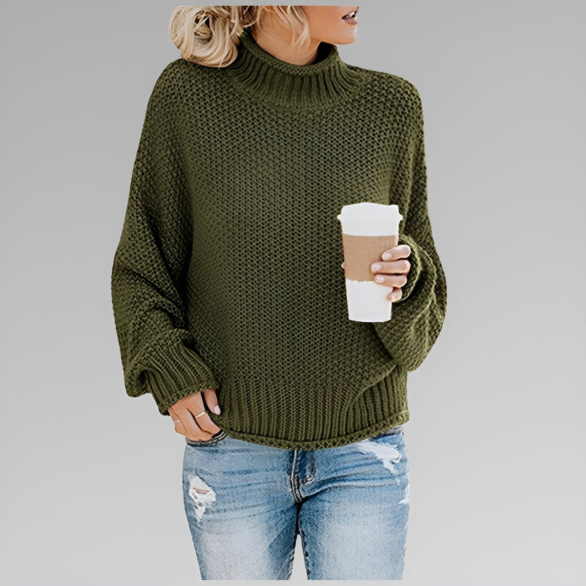 Pull Roulé Contemporain et Chaud