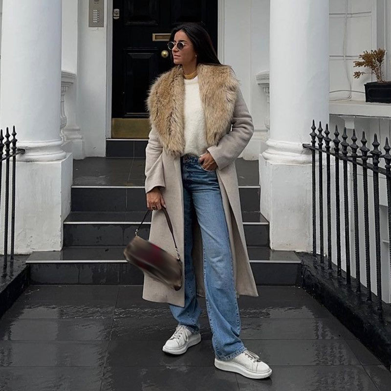 Manteau Long Laine Hiver Valissea Femme