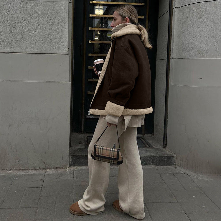 Manteau Veste Suédée Hiver Valissea Femme