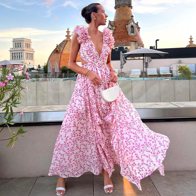 Robe Fleurie Sans Manches