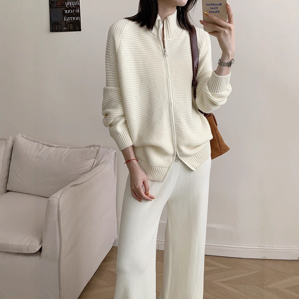 Ensemble Haut Cardigan Manches Valissea Femme