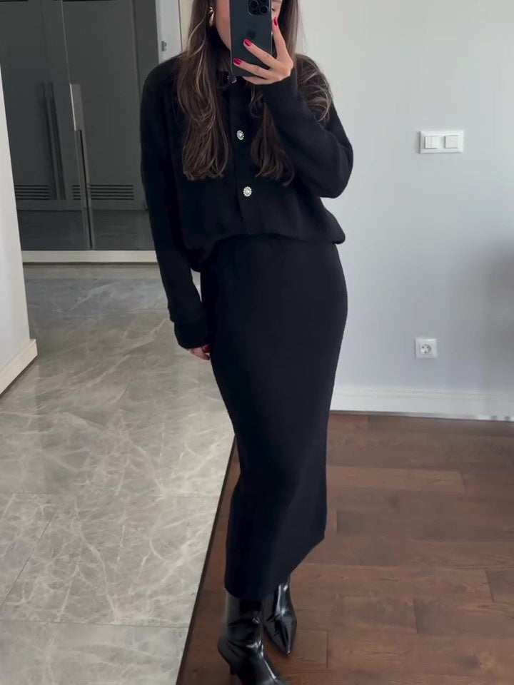 Ensemble Jupe Cardigan Taille Valissea Femme