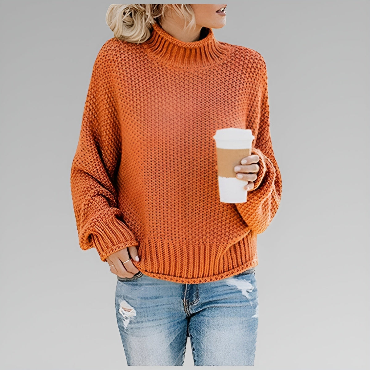 Pull Roulé Contemporain et Chaud
