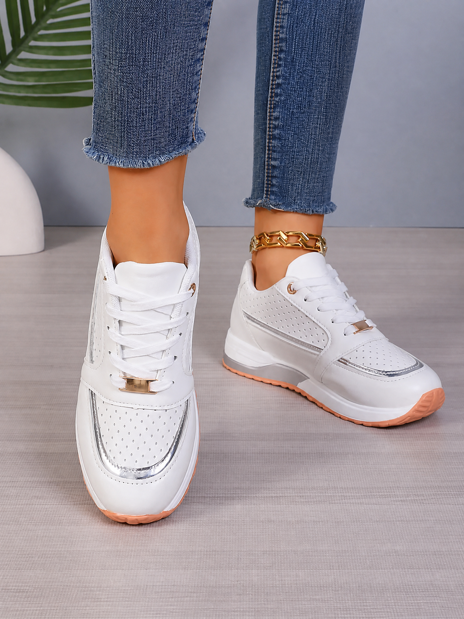 Baskets Compensées Élégance Quotidienne Femme