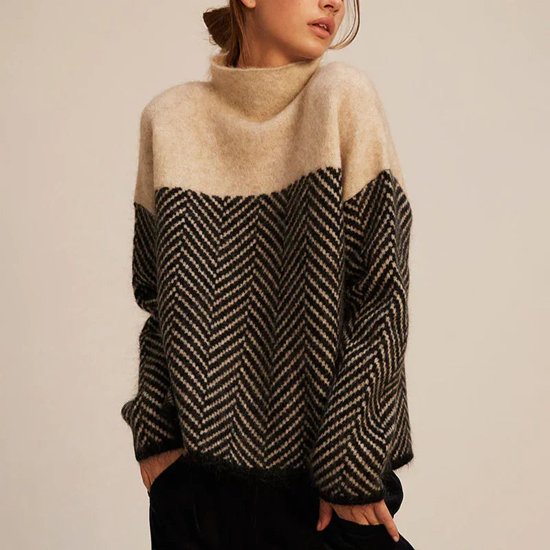 Pull Torsadé Élégant femme hiver