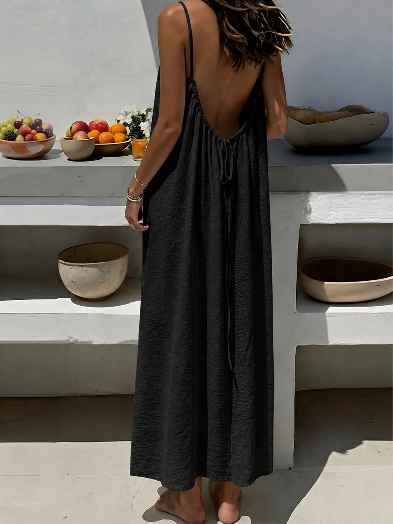 Robe Longue Dos Nu Fluide