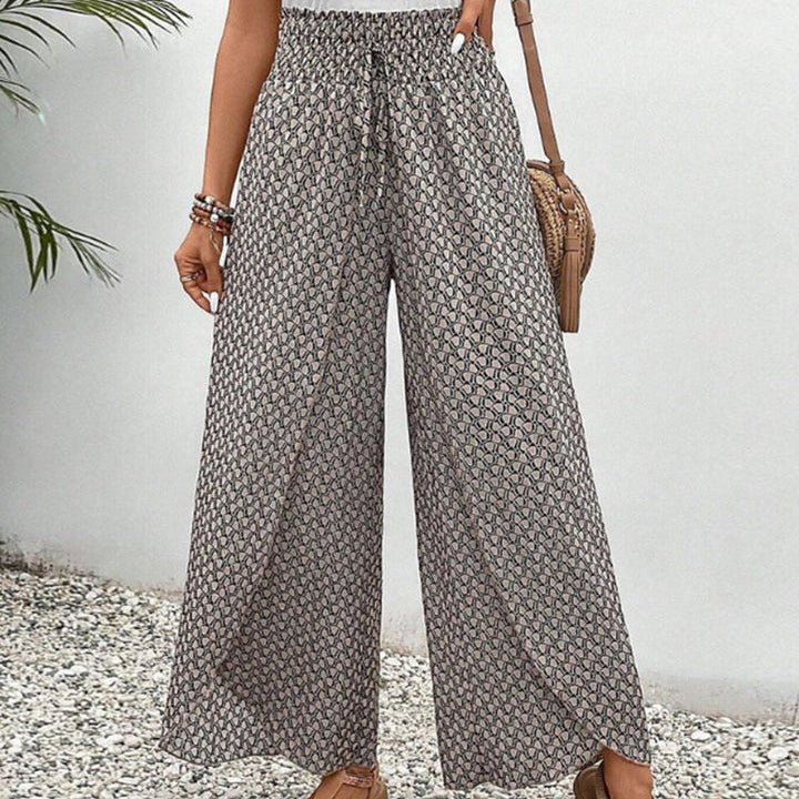 Iridessa – Pantalon Fluide à Taille Élastique, Imprimé Abstrait