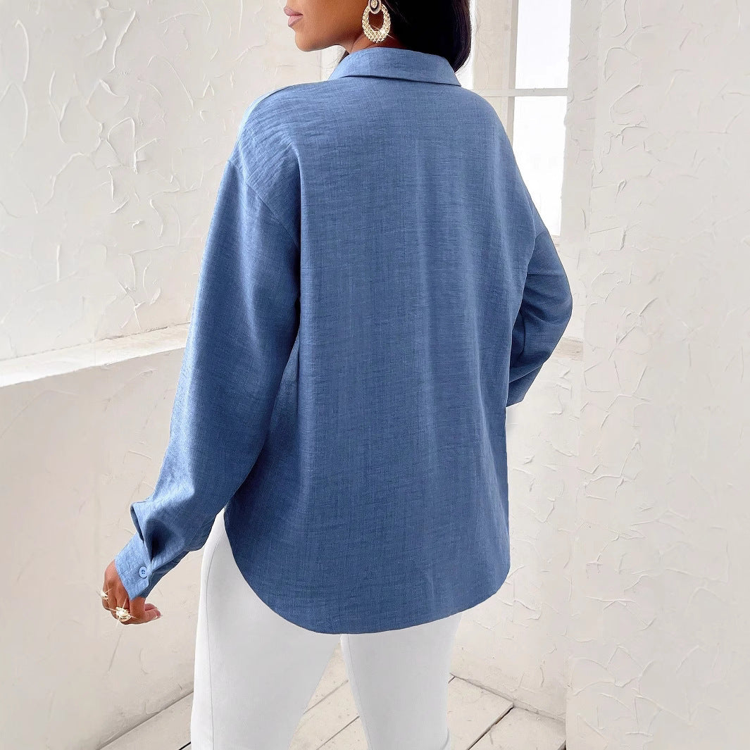 Haut Blouse Manches Valissea Femme Longues