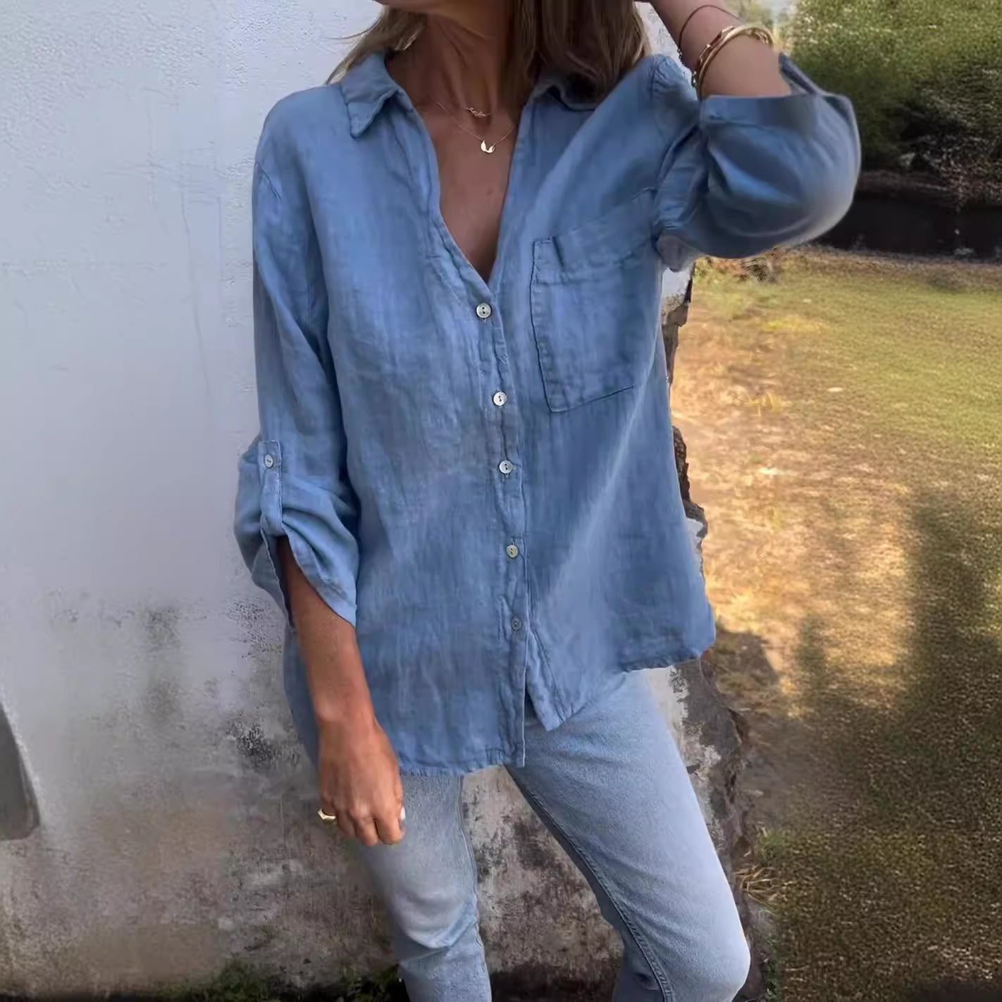 Haut Chemise Manches Valissea Femme Longues