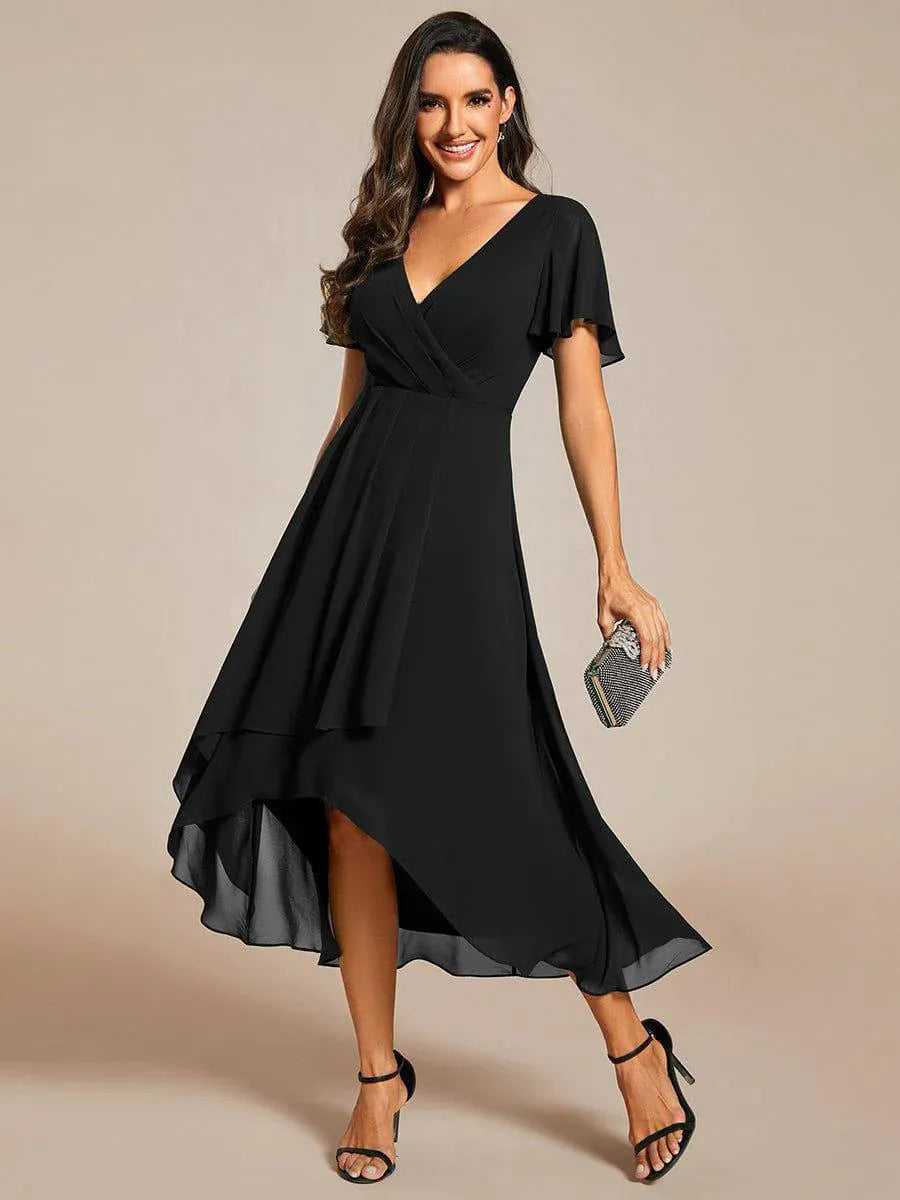 Robe Mi-Longue Évasée Volants