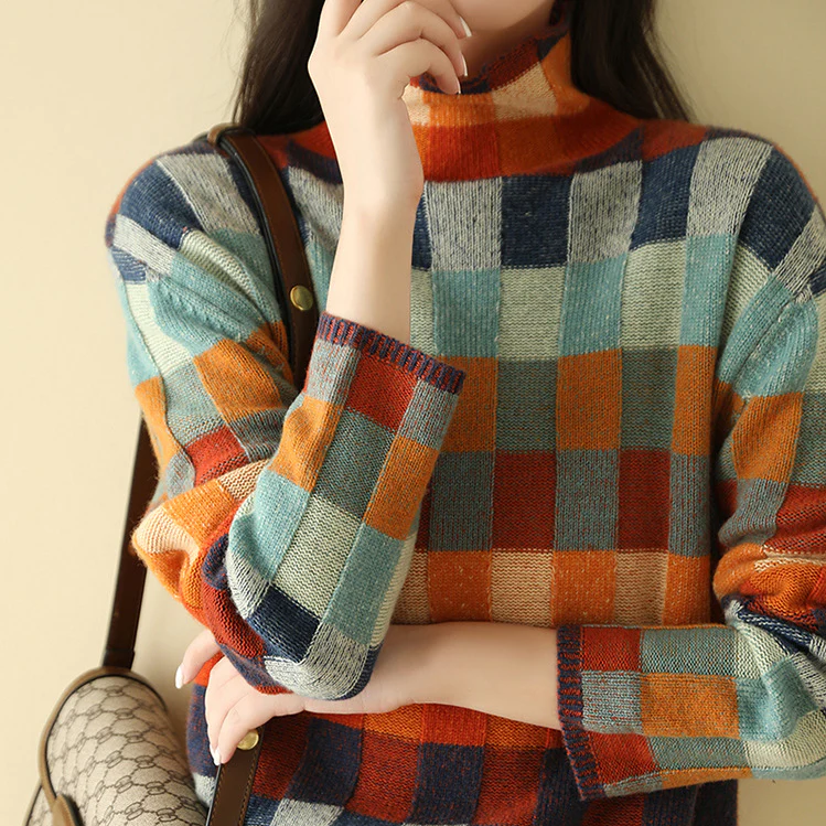 Pull Roulé En Cachemire Doux