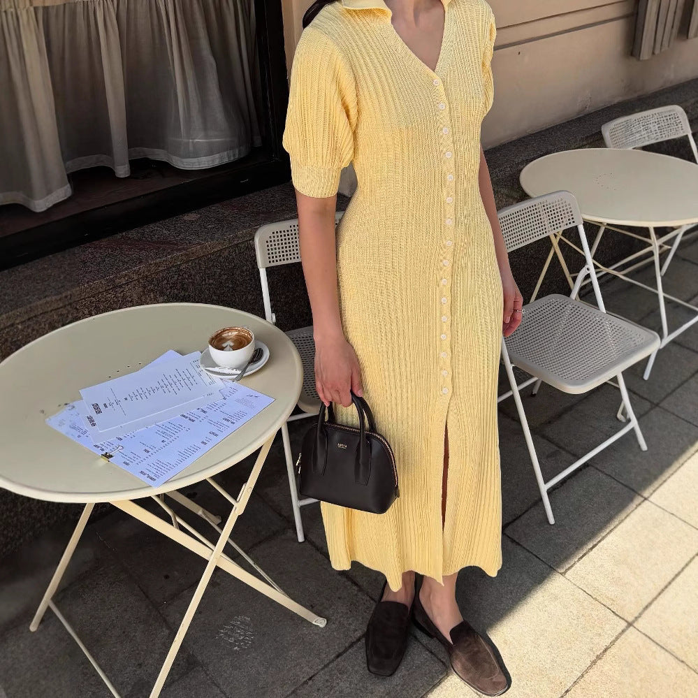 Accessoire Robe Boutonnée Manches Valissea Femme