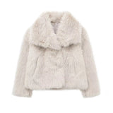 Veste Courte Fausse Fourrure