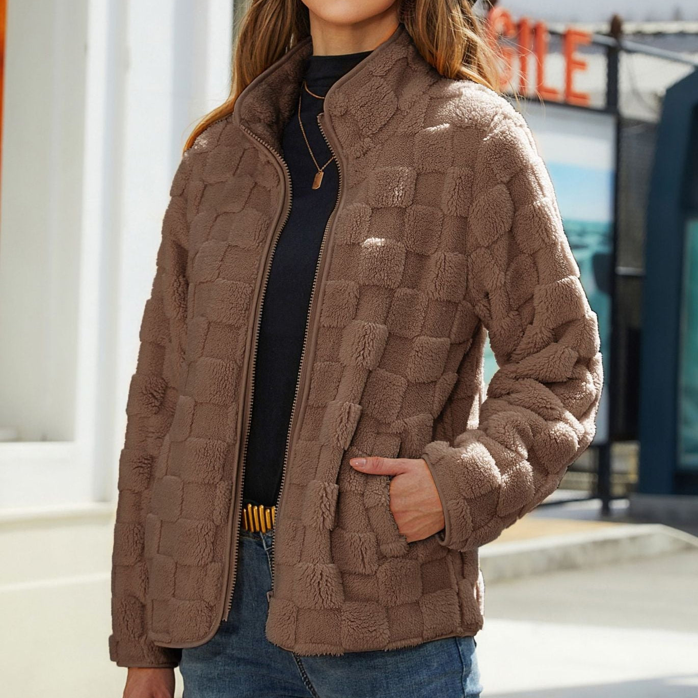 Veste Polaire Carreaux