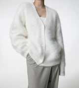 Cardigan Duveteux Col V