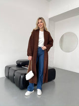 Cardigan long en maille oversize