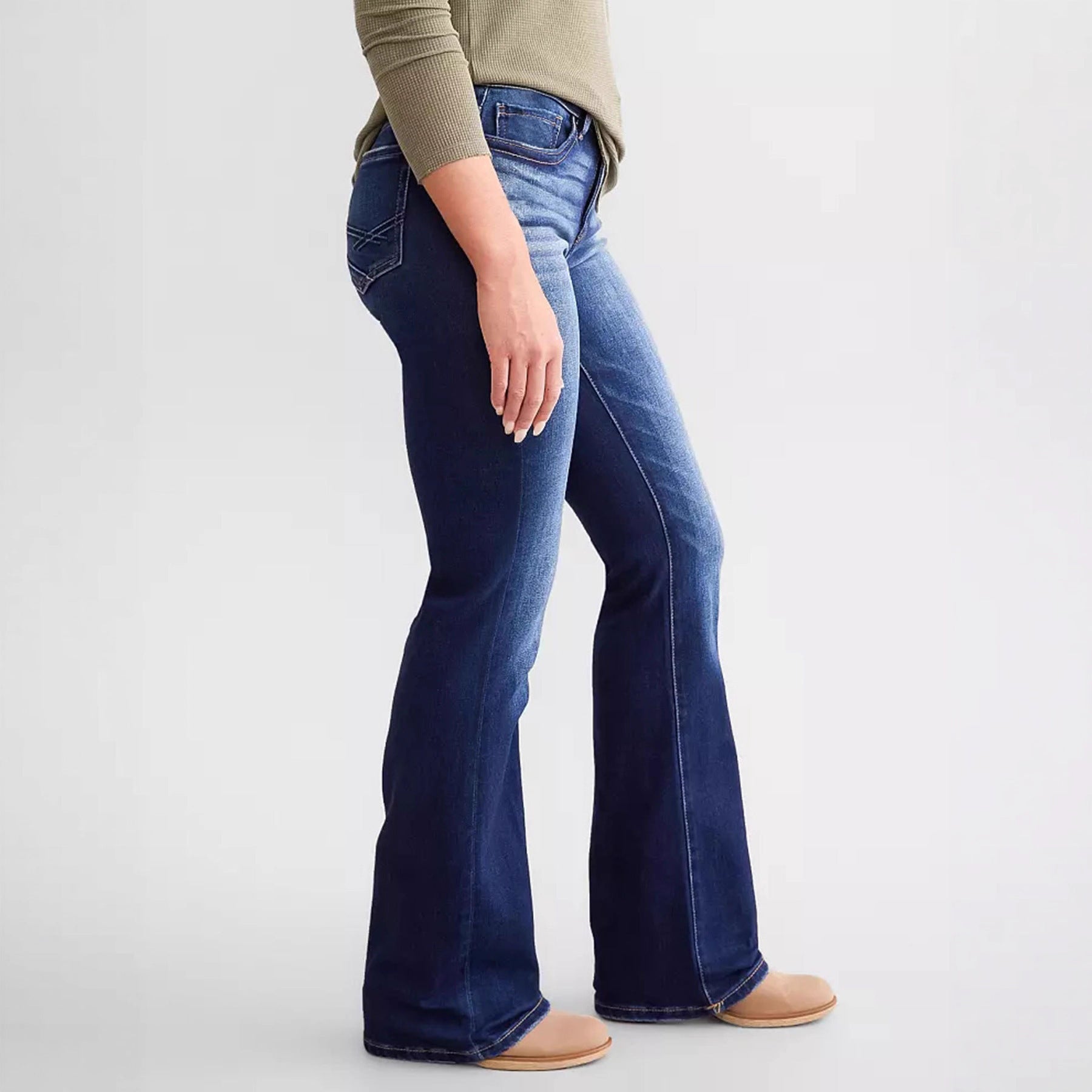 Jean Bootcut Destroy Mi-Taille