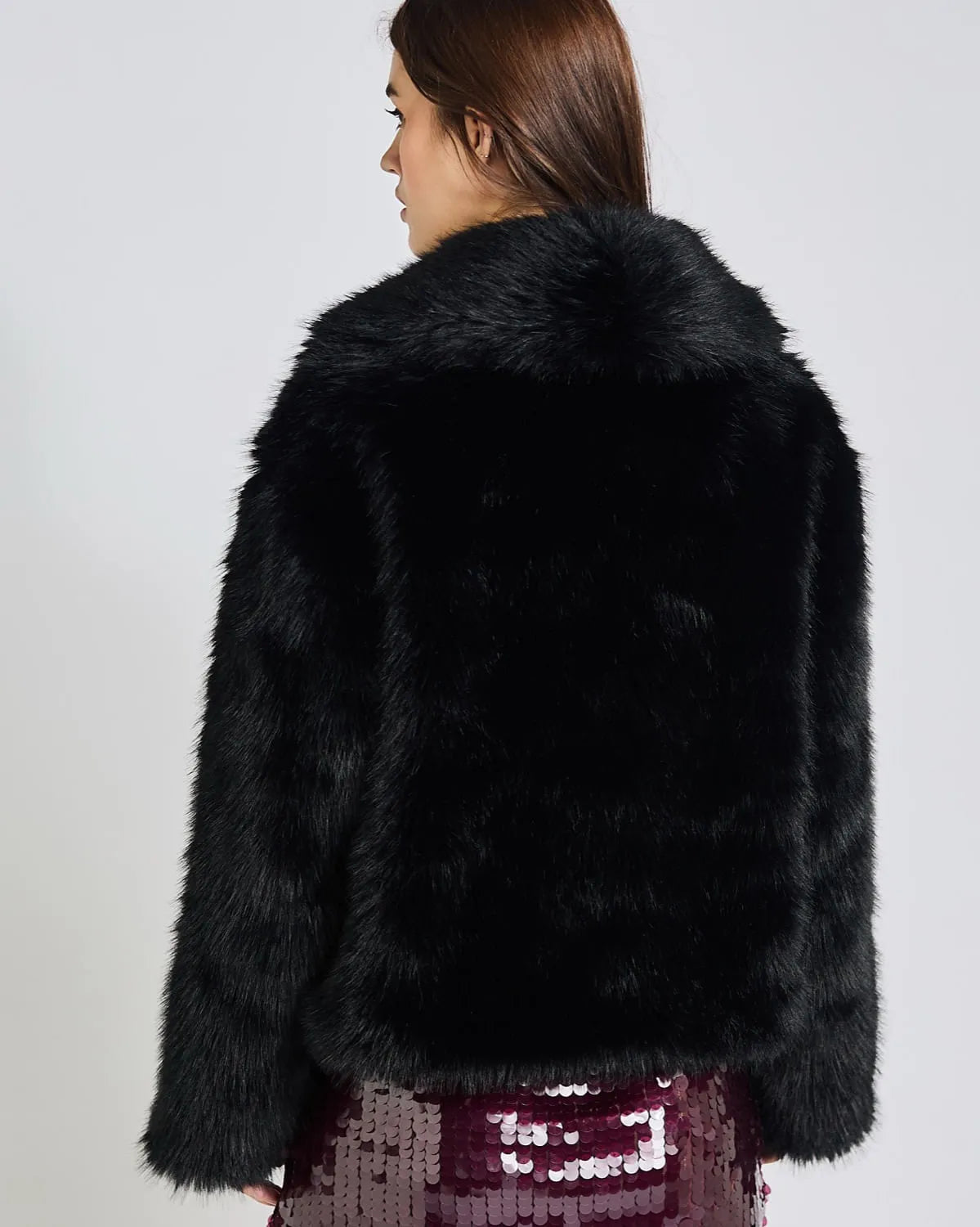 Veste Courte Fausse Fourrure