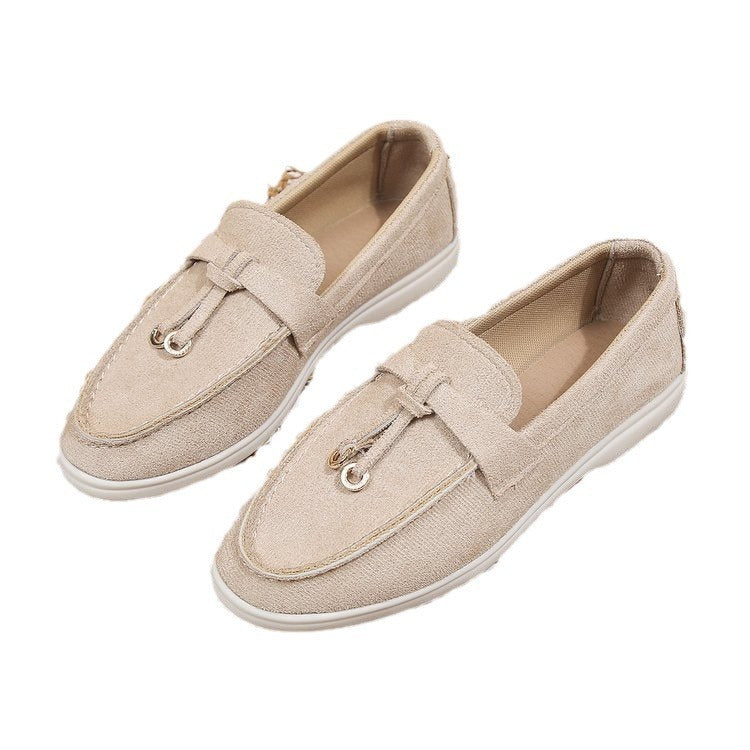 Mocassins Plates en Toile