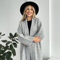 Cardigan long en maille oversize