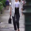 Blazer Rayé Coupe Droite