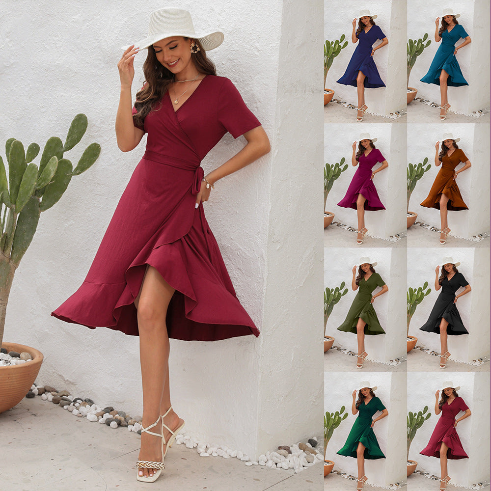 Robe Évasée Taille Haute