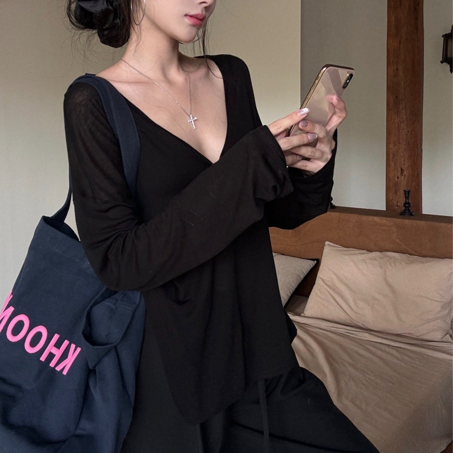 Haut Top Manches Valissea Femme Longues