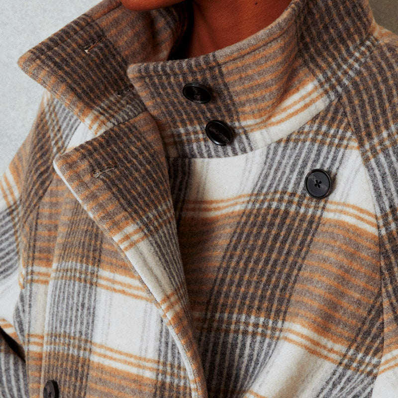 Manteau Carreaux Couleur Hiver Valissea Femme