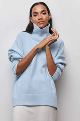 Pull col roulé maille oversize douce