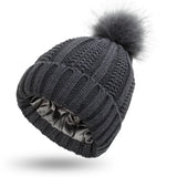 Bonnet Hiver Femme Doublé Satin