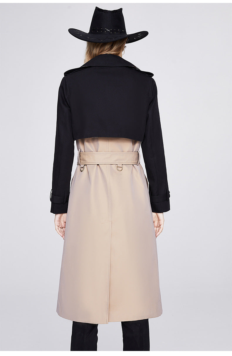 Trench Long Ceinturé en Coton