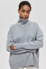 Pull col roulé maille oversize douce