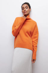 Pull col roulé maille oversize douce
