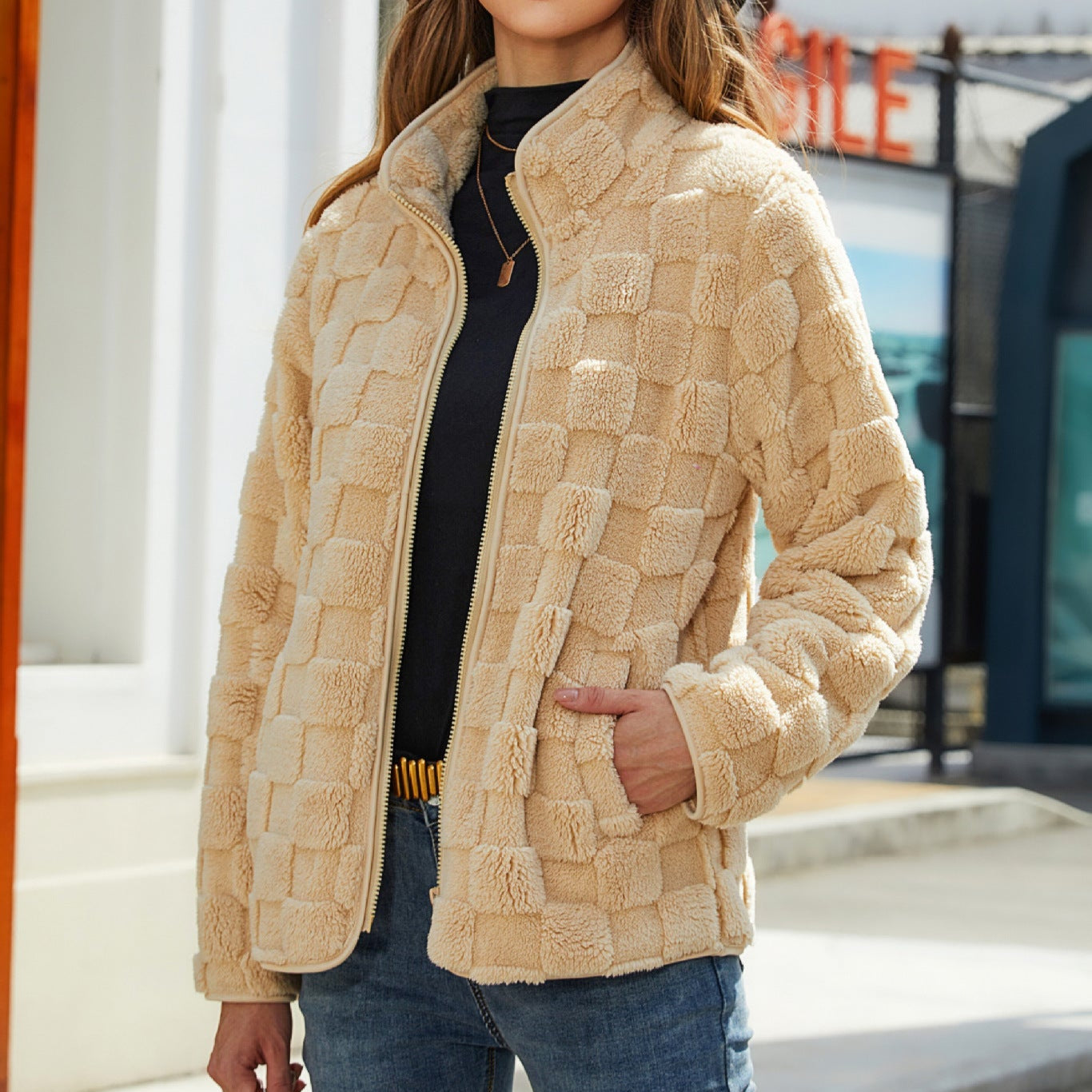 Veste Polaire Carreaux